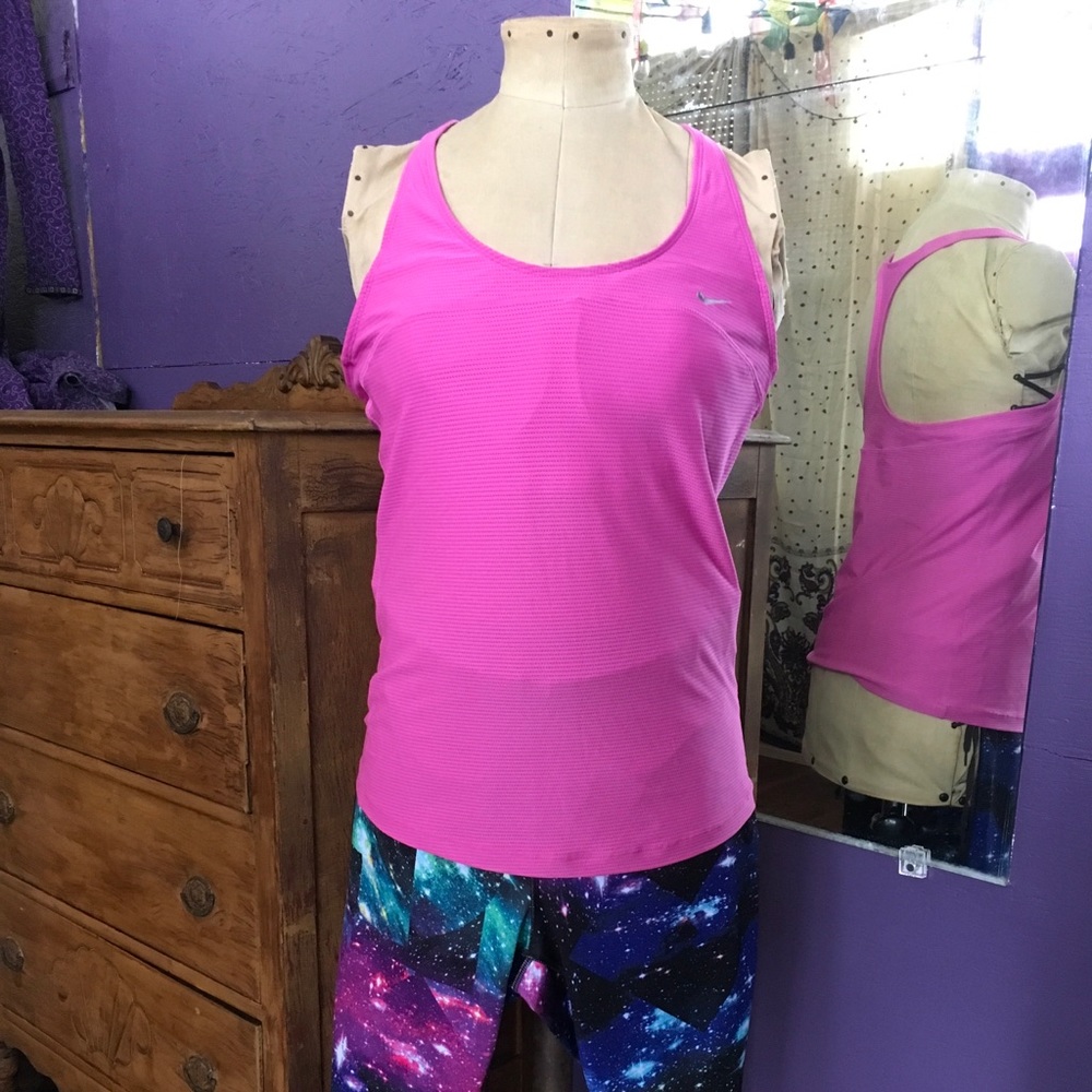 SOLD. Pink Racerback Nike Top with Built-in Bra